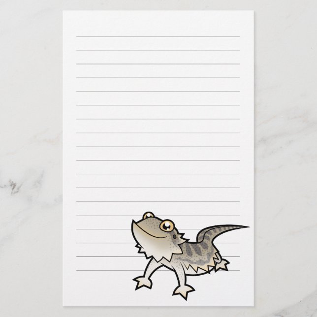 Cartoon Bearded Dragon / Rankin Dragon Stationery (Front)
