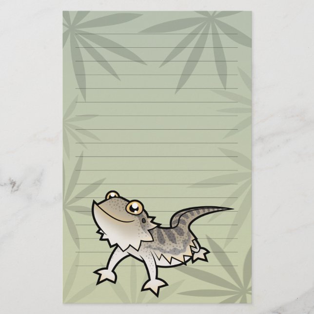 Cartoon Bearded Dragon / Rankin Dragon Stationery (Front)
