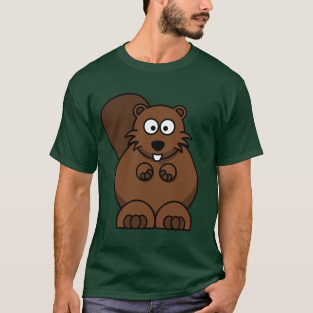 Cartoon Beaver Tee (Front)
