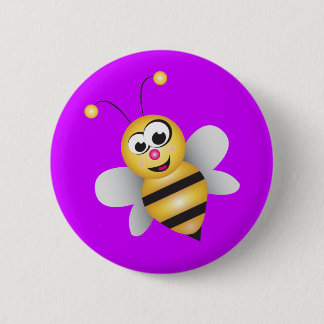 Cartoon Bee 2 Inch Round Button