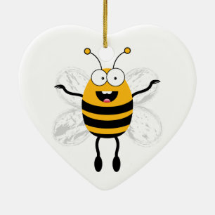 Cartoon Bee Ceramic Ornament