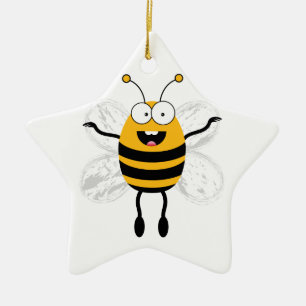 Cartoon Bee Ceramic Ornament
