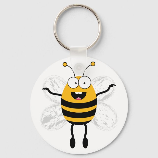 Cartoon Bee Keychain (Front)