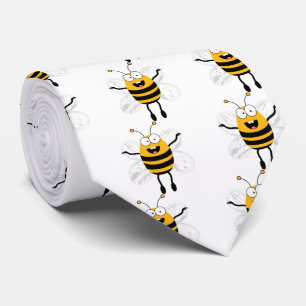 Cartoon Bee pattern Tie