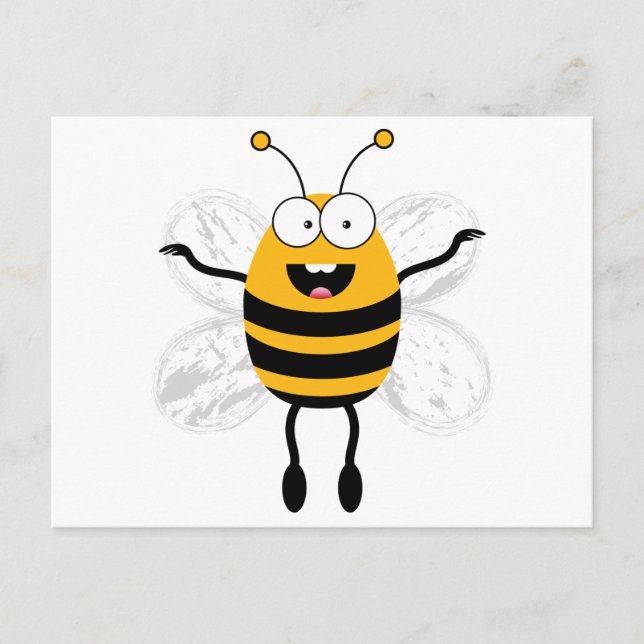 Cartoon Bee Postcard (Front)
