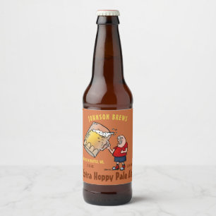 Cartoon Beer Guy Funny Custom Homebrew Beer Bottle Label