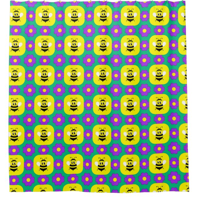 Cartoon Bees and Flowers (Front)