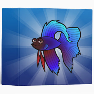 Cartoon Betta Fish / Siamese Fighting Fish Binder