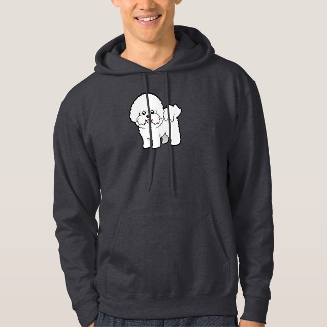 Cartoon Bichon Frise Hoodie (Front)