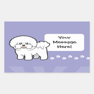 Cartoon Bichon Frise Sticker
