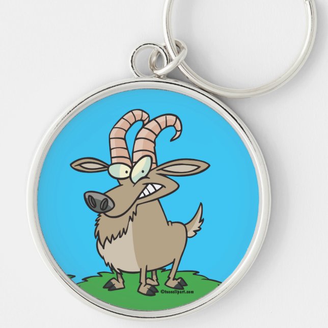 cartoon billy goat keychain (Front)