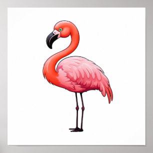 Cartoon bird illustration poster