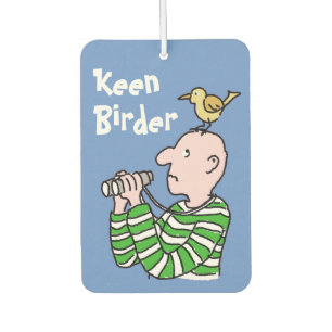 Cartoon Bird Watcher & Bird Air Freshener