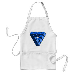 Cartoon Blue Black Toy Blocks Triangle Vector Art Standard Apron