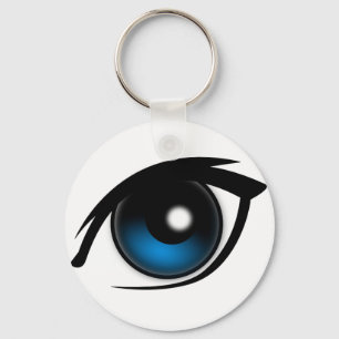 Cartoon blue eye keychain