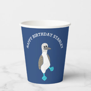 Cartoon Blue-Footed Booby Bird Party Paper Cups