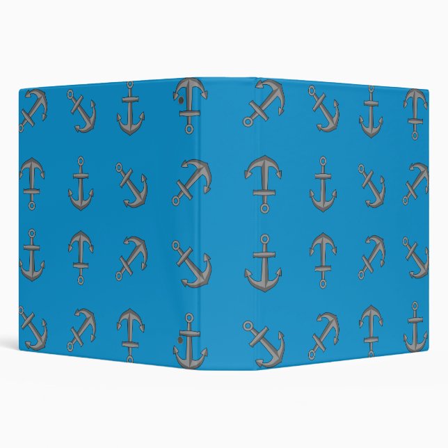 Cartoon Boat Anchor Set Binder (Background)
