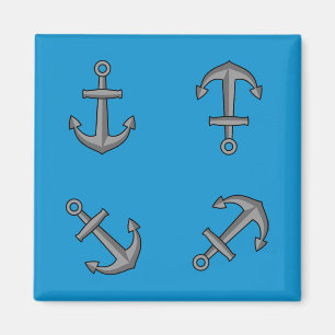 Cartoon Boat Anchor Set Magnet