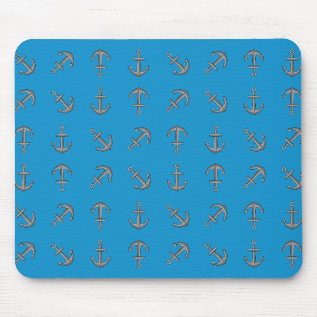 Cartoon Boat Anchor Set Mouse Pad (Front)