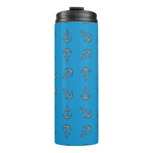 Cartoon Boat Anchor Set Thermal Tumbler