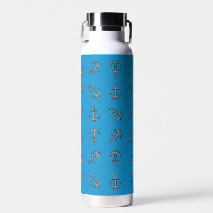Cartoon Boat Anchor Set Water Bottle