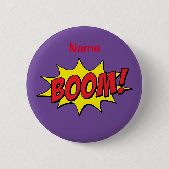 Cartoon Boom Thunder_Cove  2 Inch Round Button (Front)