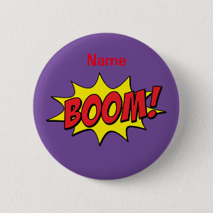 Cartoon Boom Thunder_Cove 2 Inch Round Button