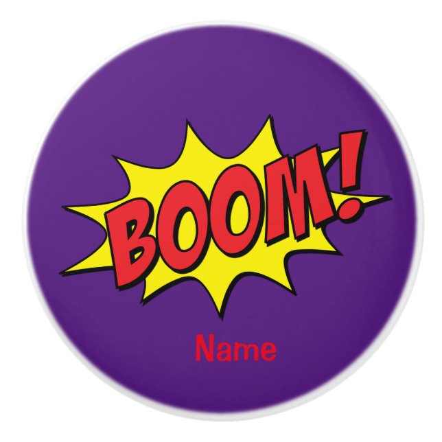 Cartoon Boom Thunder_Cove Ceramic Knob (Front)