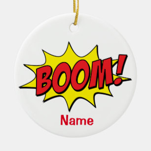 Cartoon Boom Thunder_Cove Ceramic Ornament