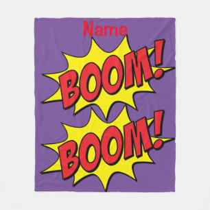 Cartoon Boom Thunder_Cove Fleece Blanket