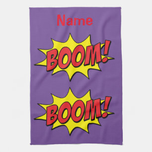 Cartoon Boom Thunder_Cove Kitchen Towel