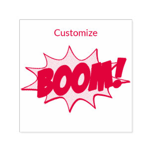 Cartoon Boom Thunder_Cove Self-inking Stamp