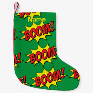 Cartoon Boom Thunder_Cove  Small Christmas Stocking