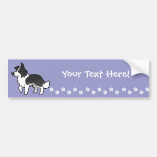 Cartoon Border Collie Bumper Sticker