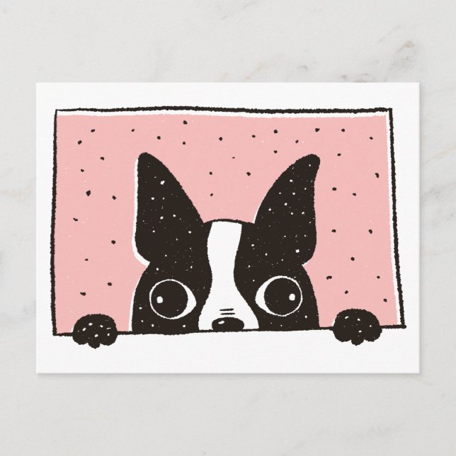 Cartoon Boston Terrier à la carte postale Windows (Devant)