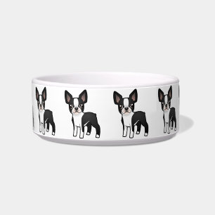 Cartoon Boston Terrier Bowl