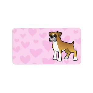 Cartoon Boxer Label