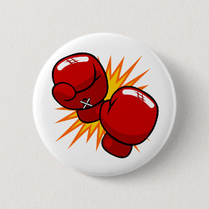 Cartoon Boxing Gloves 2 Inch Round Button