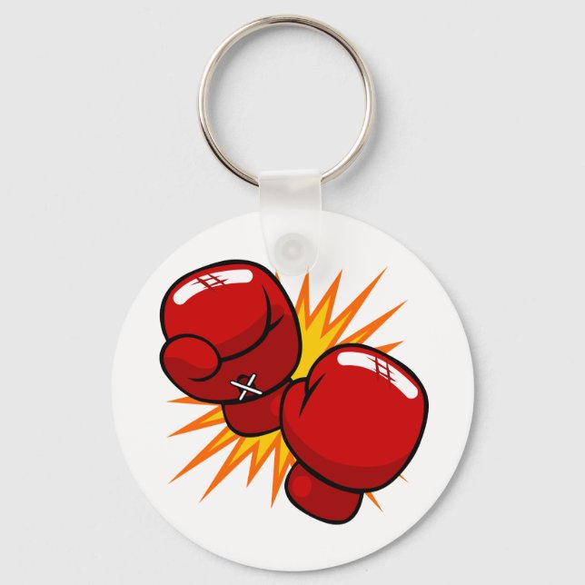 Cartoon Boxing Gloves Keychain (Front)