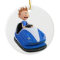 Cartoon boy in a bumper car
