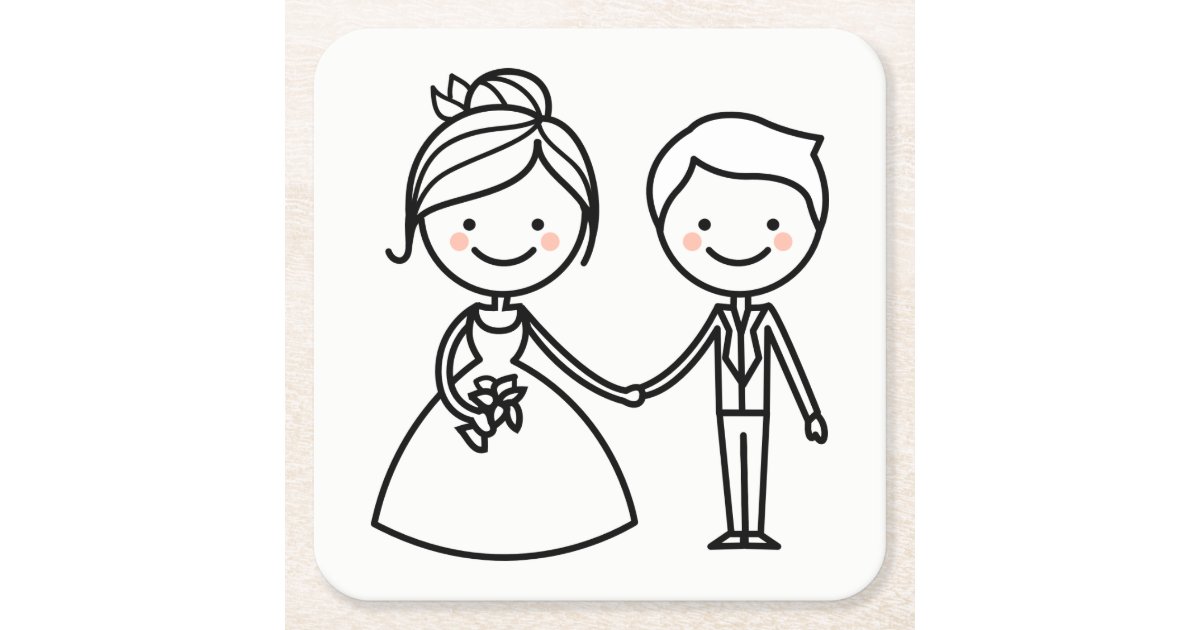 african american bride and groom clipart cartoon