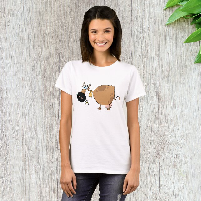 Cartoon Brown Cow T-Shirt (Creator Uploaded)