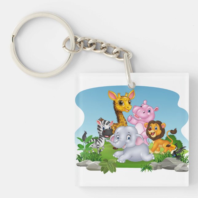 Cartoon Buddies Keychain (Front)