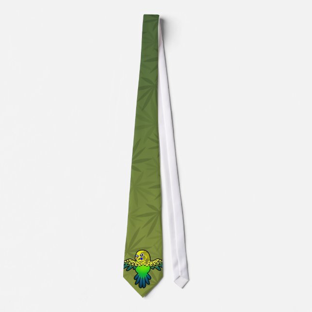 Cartoon Budgie Tie (Front)