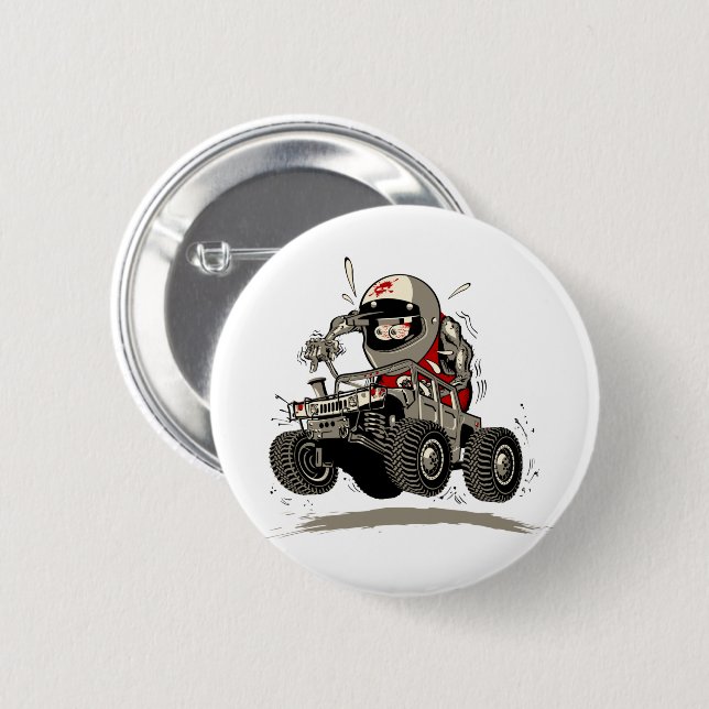 Cartoon Buggy 2 Inch Round Button (Front & Back)