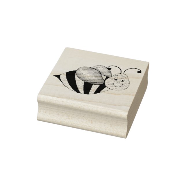 Cartoon Bumble Bee Bees Bumblebee Insect Stamp (Stamp)
