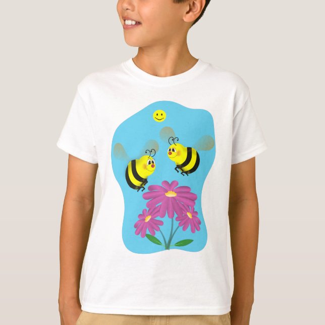Cartoon Bumble Bees T-Shirt (Front)