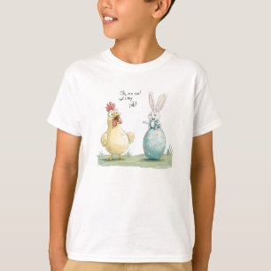 Cartoon Bunny Chick Egg Easter Fun T-Shirt