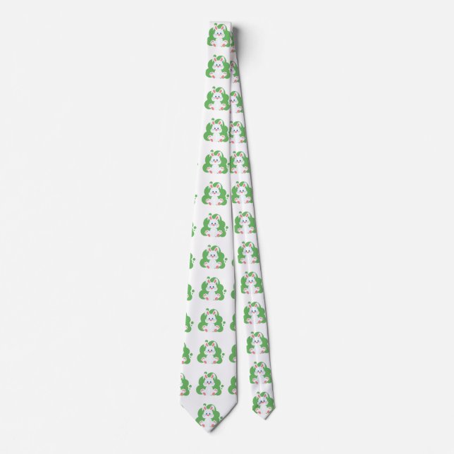 Cartoon bunny splash tie (Front)