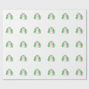 Cartoon bunny splash wrapping paper